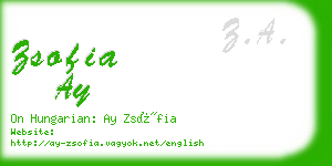 zsofia ay business card